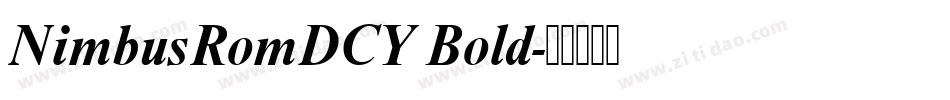 NimbusRomDCY Bold字体转换